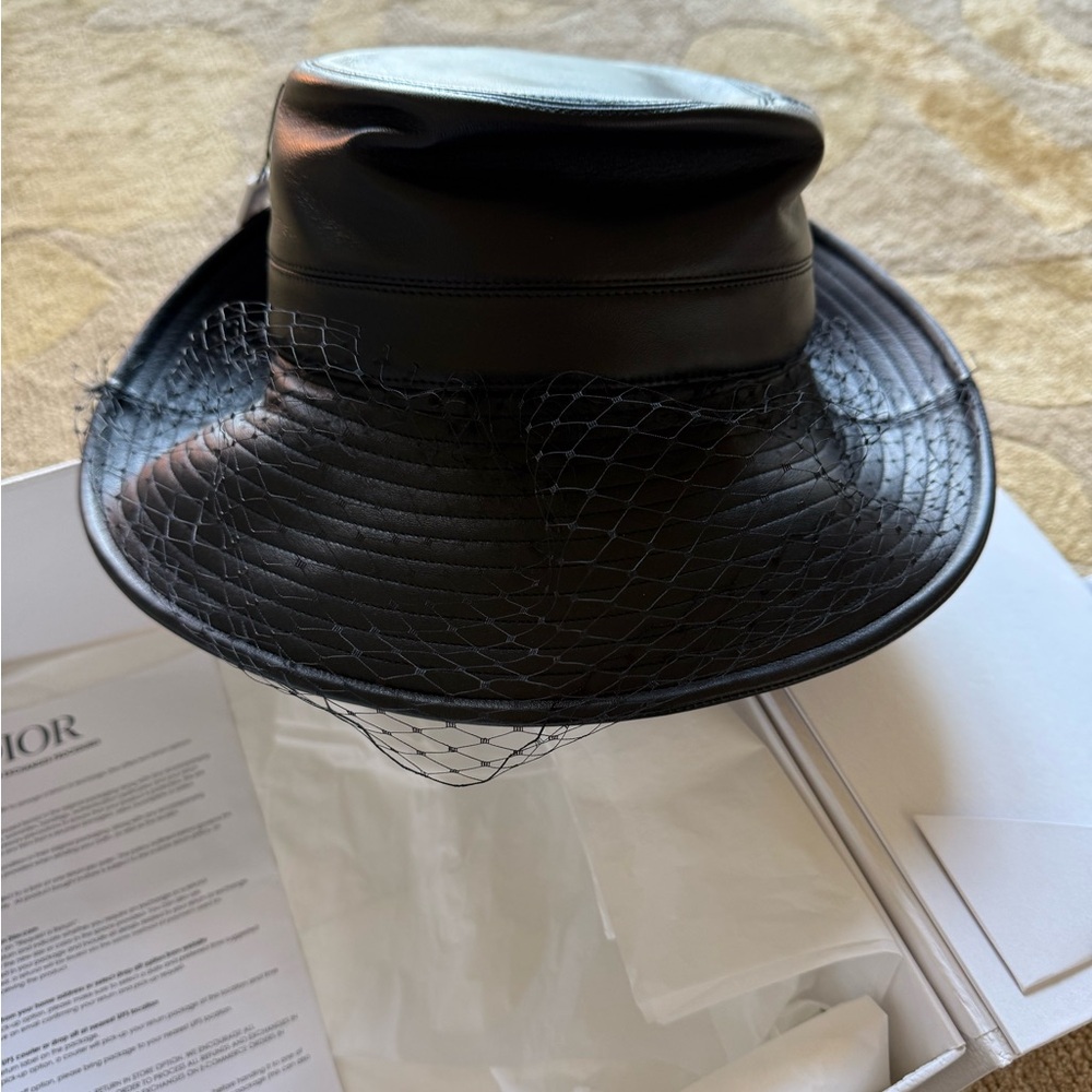 Dior bucket hat! Brand new!!! Teddy D large brim with veil!